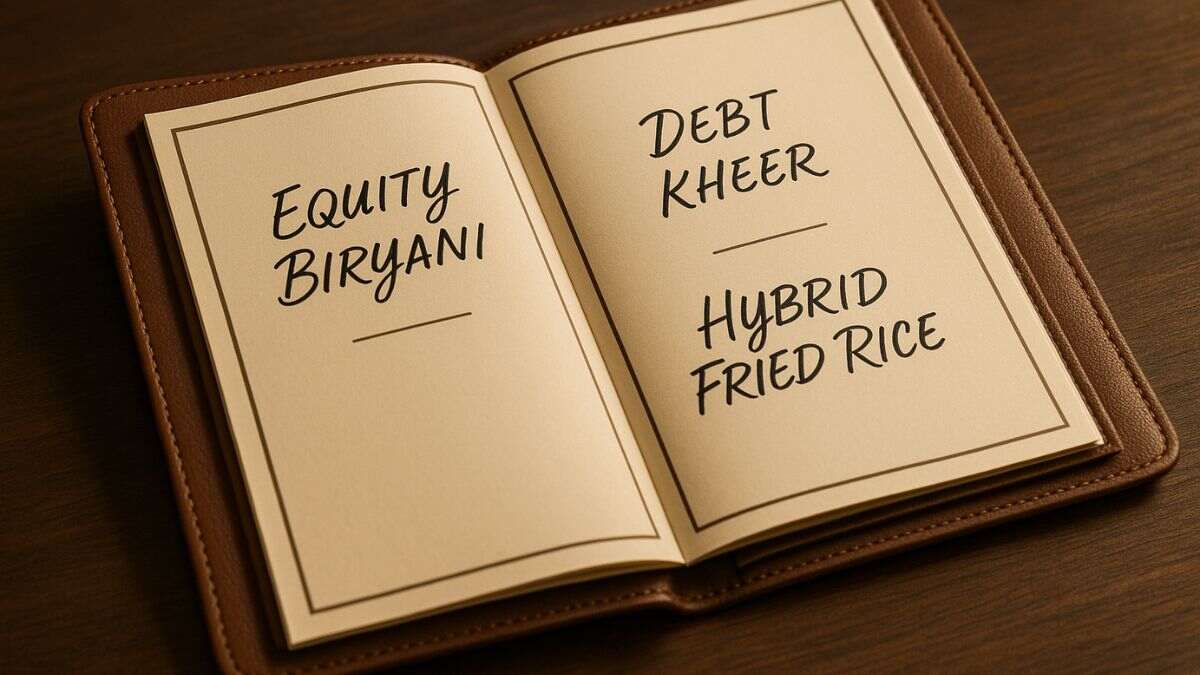 इक्विटी, डेट और हाइब्रिड फंड्स को एक रेस्टोरेंट मेनू के उदाहरण से समझें